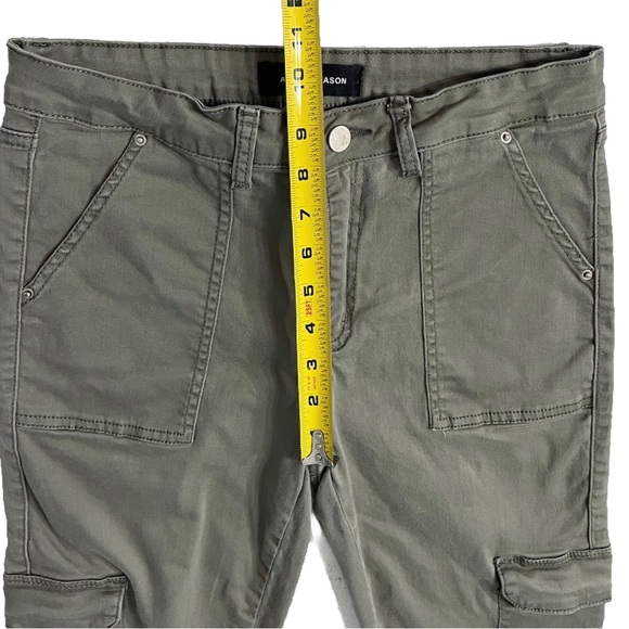 Ashley Mason Cargo Pants Crop Mid-Rise Women’s 13/31 Green Skinny - Picture 6 of 9